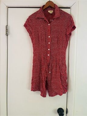 VTG 90s Rayon Rachel Green Polka Dot The Limited Mini Grunge Dress M